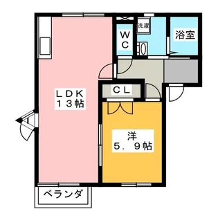 フレグランスFUJI B【2階】の間取り