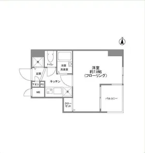 ガーラプレイス錦糸町【8階】の間取り