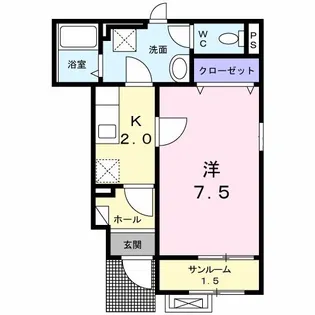 ルナIII【1階】の間取り