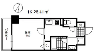 ル リアン板宿【6階】の間取り