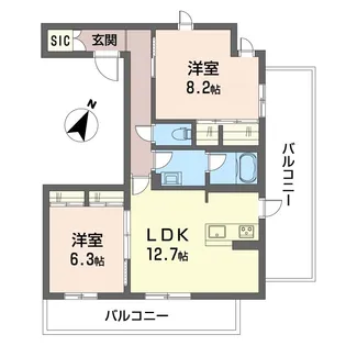 ヴィーブル【SHM】【3階】の間取り