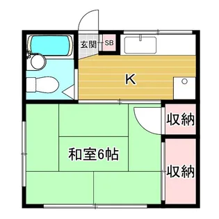 岩田荘【2階】の間取り