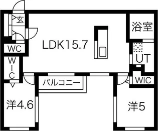 リベルタ澄川【1階】の間取り