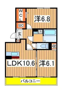 カーザ・ビアンカ【1階】の間取り