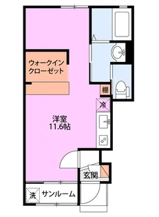 レデス関屋【1階】の間取り
