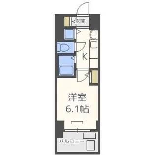 プレサンス梅田北デイズ【4階】の間取り