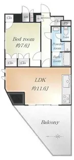 パシフィック西早稲田【8階】の間取り