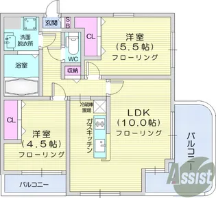 アプリコーゼ【3階】の間取り