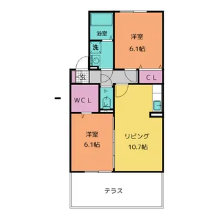 ドムス泉田A【1階】の間取り