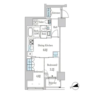 ザ ライオンズフォーシア外神田【6階】の間取り