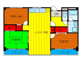 ネオサンローレル森川【10階】の間取り