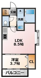 Smith武庫川【2階】の間取り