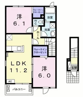 コーポ デージー【2階】の間取り