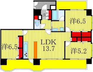 チサンロイヤルステージ柏【3階】の間取り
