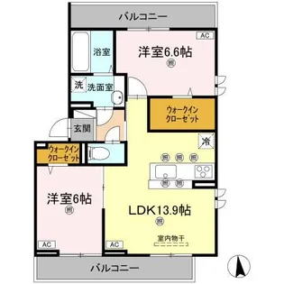 コルコバード【3階】の間取り