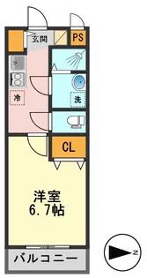 フォセット高砂【4階】の間取り