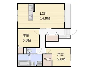 Belle for e t(ベルフォレ)【1階】の間取り