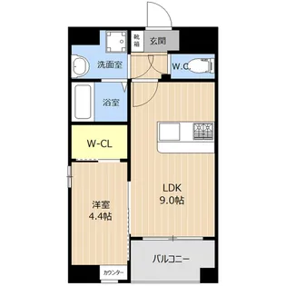 LIBTH西新【11階】の間取り