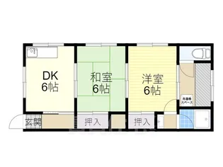 舟橋コーポ【1階】の間取り