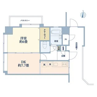 サンハイツ飛島【6階】の間取り
