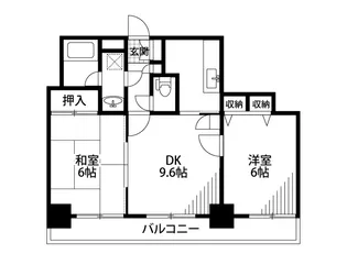 アクシス駅南ウエスト【6階】の間取り