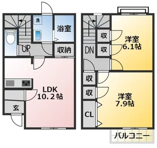 ヴィラKーII【1階】の間取り
