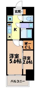 エステムコート名古屋新栄VIアートテラス【11階】の間取り