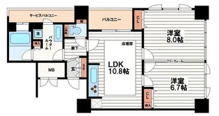アルグラッド ザ・タワー心斎橋【32階】の間取り