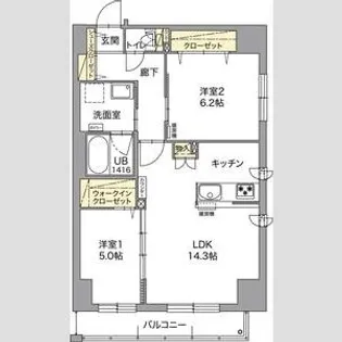 ジュノール桑園 EAST【10階】の間取り