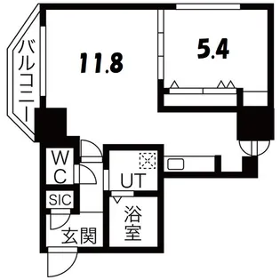 ラ・ソレイユ南2条【6階】の間取り