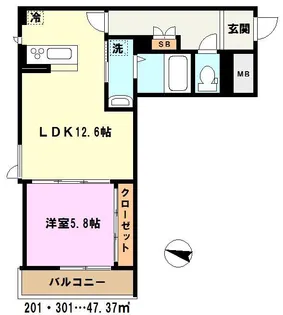 アネシス カーサ【2階】の間取り