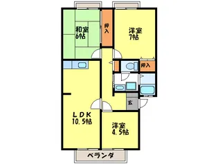 サンビレッジ弥永西 B棟【2階】の間取り