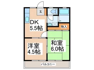 エクセレントI【1階】の間取り