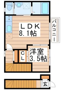 Luminare台原II【2階】の間取り