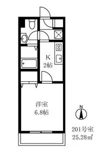 ベルケン北馬込【2階】の間取り