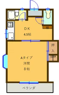 エステート鎌田I【1階】の間取り