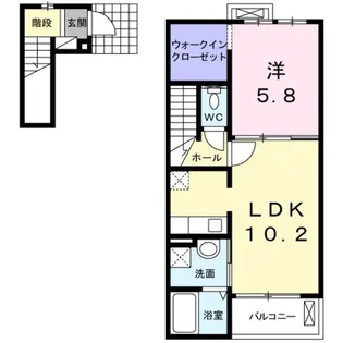レジデンス ブライト A【2階】の間取り