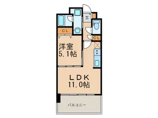 サンビーム博多駅南【8階】の間取り