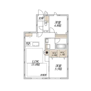 (仮称)桜区田島メゾン【1階】の間取り