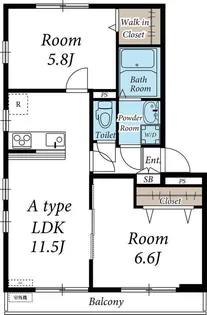 リブリ・花束【2階】の間取り
