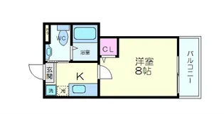 アークリード西陣【1階】の間取り