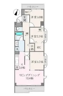 ライオンズマンション宮前平第7【2階】の間取り