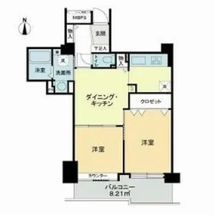 コスモ大和スターアベニューサードウイング【7階】の間取り