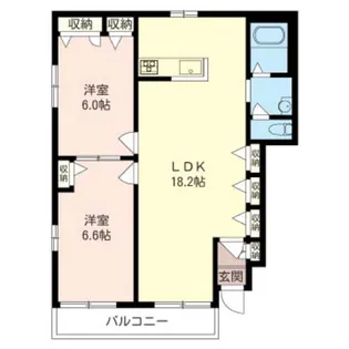 ゼルコバA【1階】の間取り