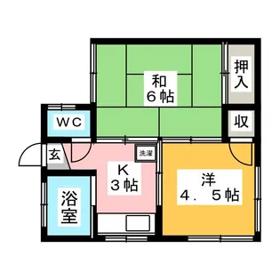 弥生荘【1階】の間取り