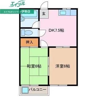 ハイツアカネ【2階】の間取り