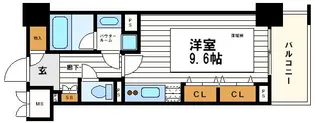 エスリード長堀タワー【9階】の間取り