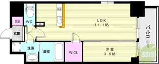 エスリード神戸レジデンス【4階】の間取り