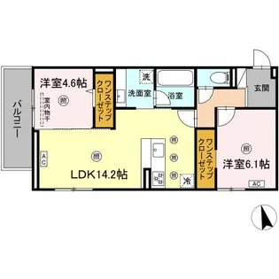 パールドブルム【3階】の間取り