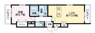 コンフォートさくらI【1階】の間取り